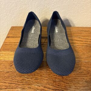 Allbirds Tree Breezers Ballet Flats Womens Sz 8 Navy Blue Slip On Comfort Shoe